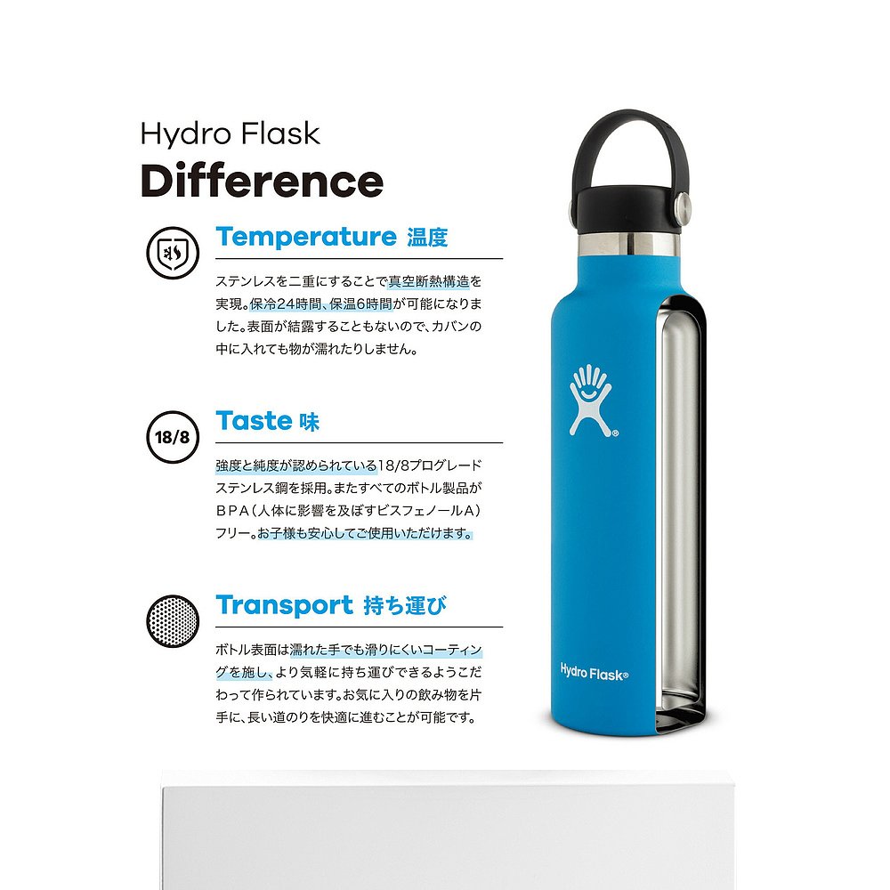 日本直邮Hydro Flask 32 盎司水袋宽口 946ML不锈钢瓶马克瓶水瓶 - 图3