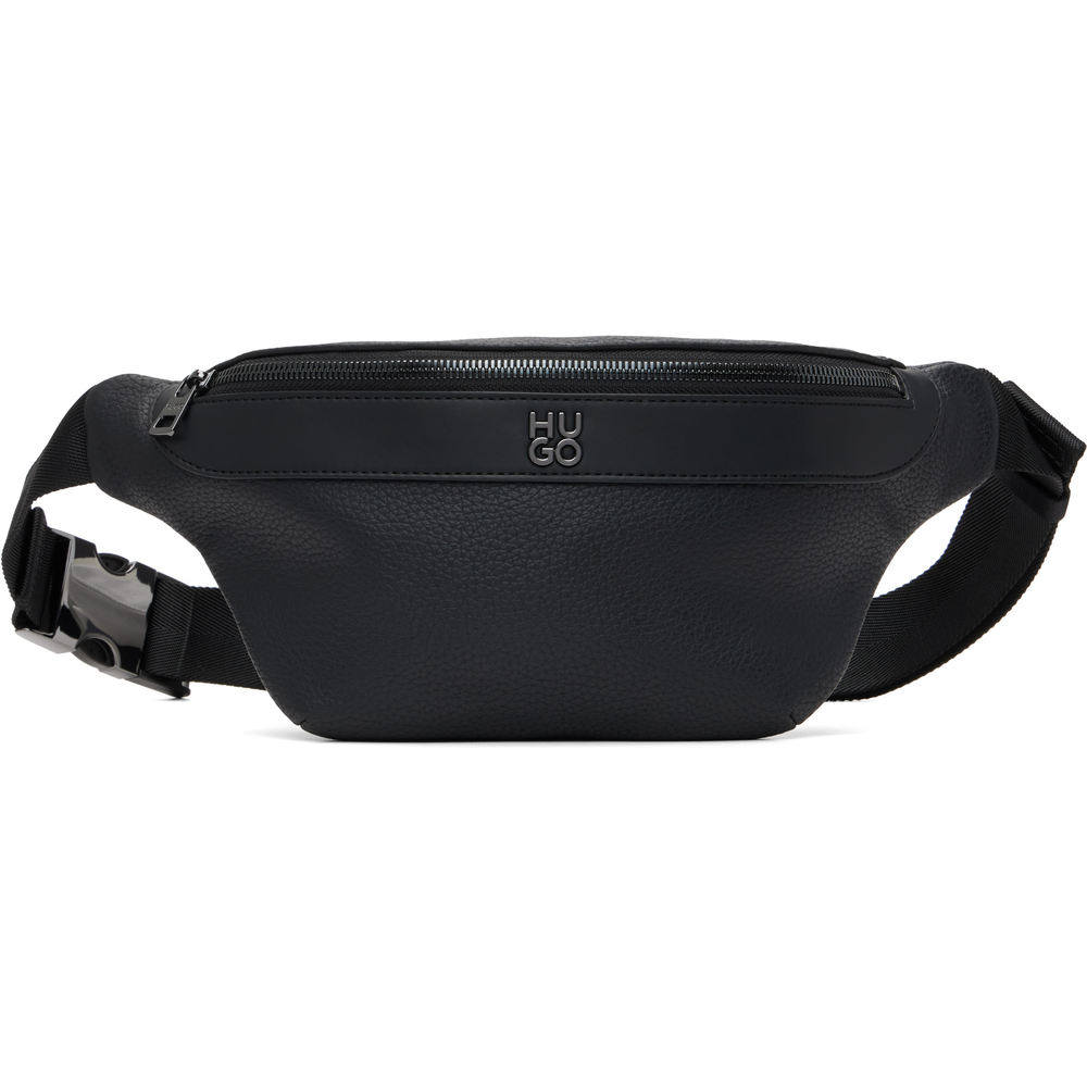 1h可退 香港直邮boss 雨果 男士 黑色徽标腰包 50547437 black黑,淘宝优惠券,粉丝福利购,淘宝优惠卷