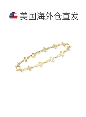 自营Ross-Simons Italian 14kt Yellow Gold Openwork Cross Stat