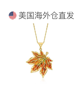 自营Ross-Simons Italian Multicolored Enamel Maple Leaf Penda