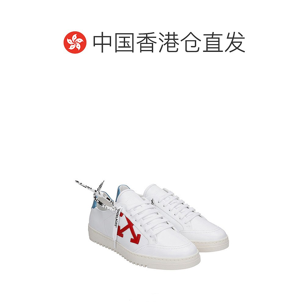 香港直邮OFF WHITE 男士白色皮革低帮运动鞋 OMIA042R21LEA002-01 - 图1