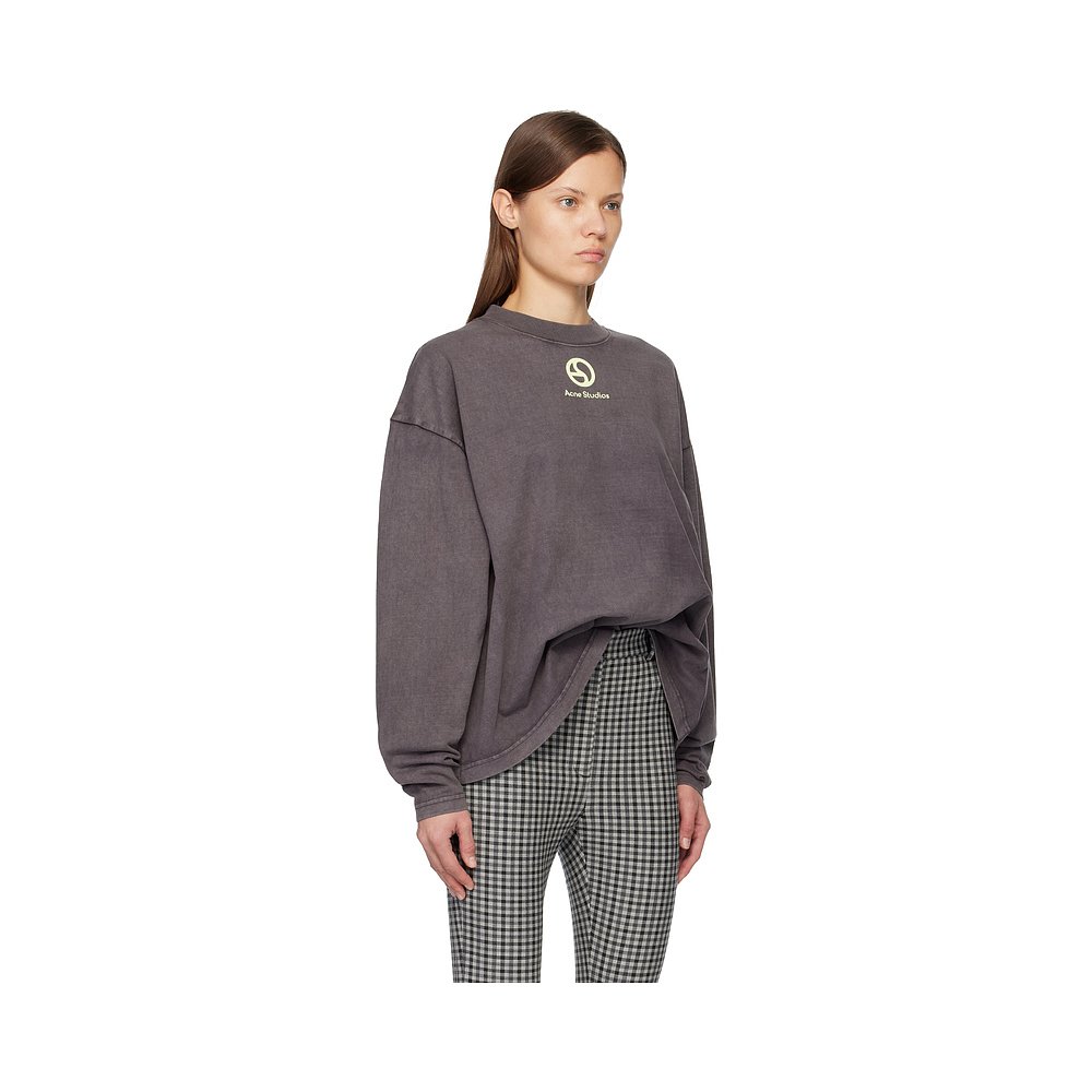 1h可退 香港直邮潮奢 Acne Studios 艾克妮 女士 黑色徽标 T 恤 C - 图0