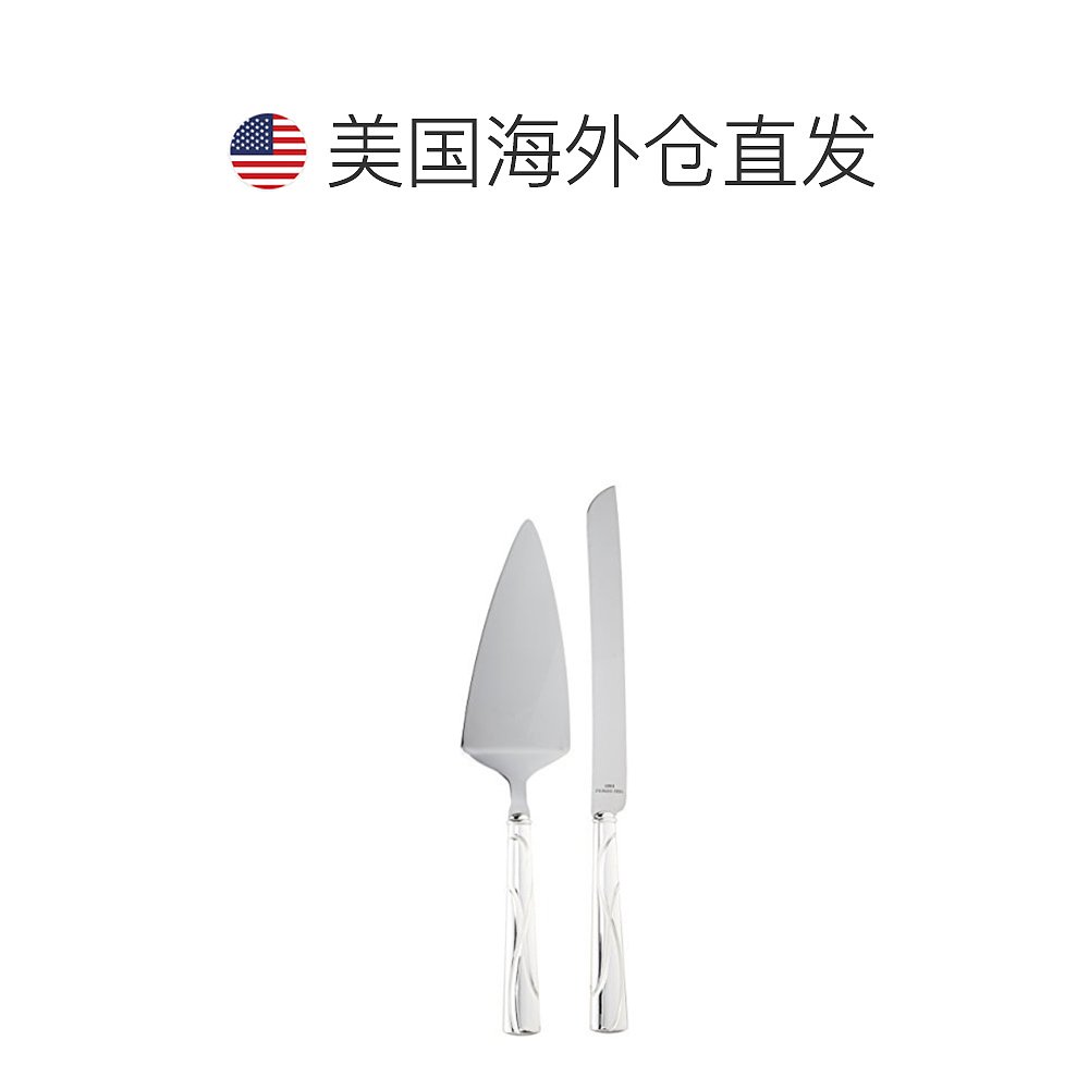 Lenox Adorn 蛋糕刀和服务器套装，银色 - 多色 【美国奥莱】直发 - 图1