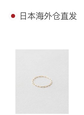 1h可退 日本直邮Jouete 女士K10黄金链条戒指 精致轻盈设计 个性