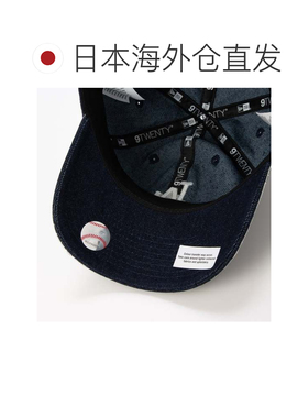 日本直邮NEW ERA 女款牛仔缝线9TWENTY帽子洛杉矶道奇队深蓝色