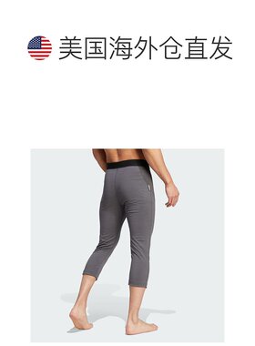 Adidas/阿迪达斯 男士TERREX 3/4贴身瑜伽健身裤 灰色五 【美国奥