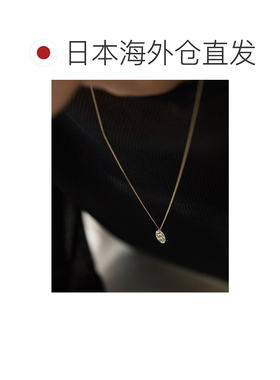 1h可退 日本直邮Lilas 女装 K10黄金椭圆纹理吊坠项链 50cm 25110