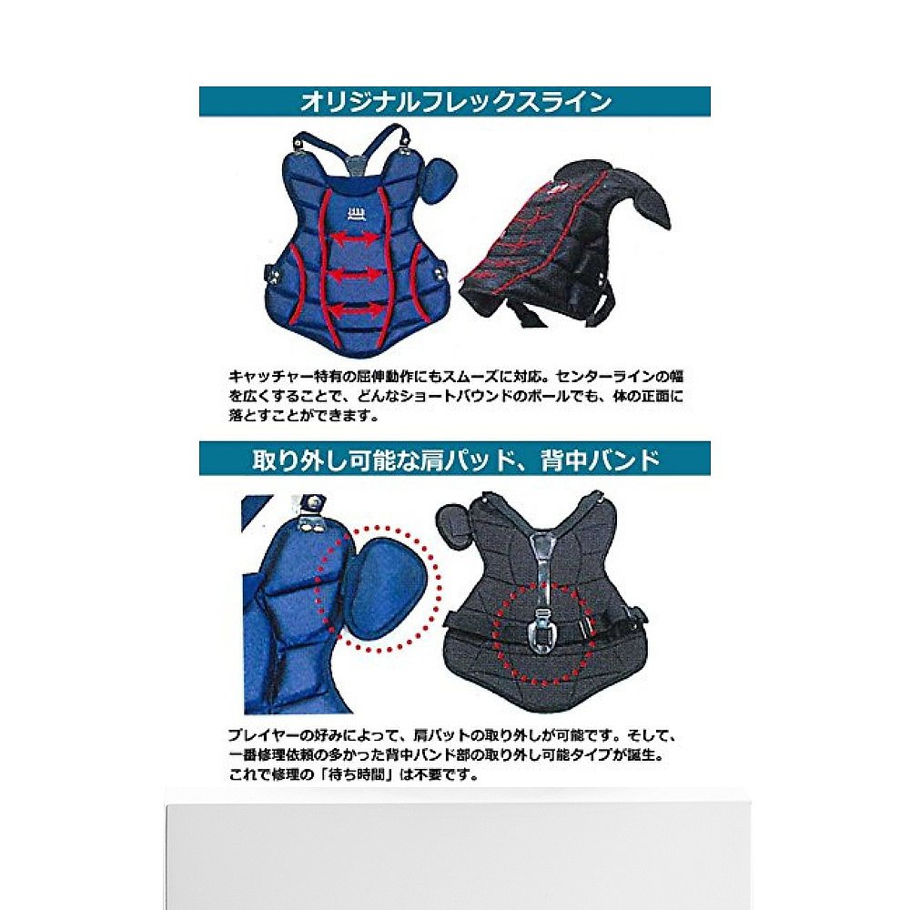 【日本直邮】sakurai  棒球垒球捕手保护器 蓝CP-66NV - 图3