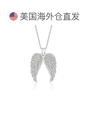 自营Ross-Simons Italian . CZ Angel Wings Pendant Necklace in