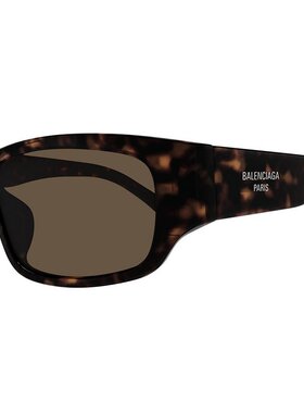 BALENCIAGA 男士眼镜 BB0368SK002 CO 黑色 几何框太阳镜