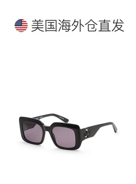 自营 Longchamp女式51毫米黑色太阳镜-黑色 美国奥莱直发