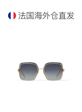 自营欧洲直邮LV路易威登 Framed女士黑色金属方形太阳眼镜太阳镜