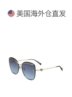 自营 Escada女式61毫米蓝色太阳镜-金色 美国奥莱直发艾斯卡达