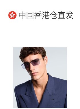 1h可退 香港直邮潮奢 Fendi 芬迪 男士 天蓝色矩形太阳眼镜