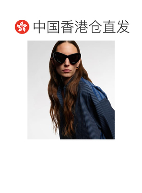 1h可退 香港直邮J.W. Anderson 女士 蝴蝶猫眼太阳眼镜 black黑色