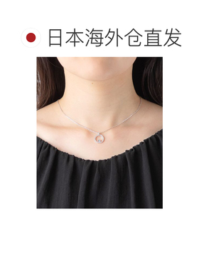 日本直邮施华洛世奇 5198686 项链创意女士配饰创意吊坠圆圈镀铑