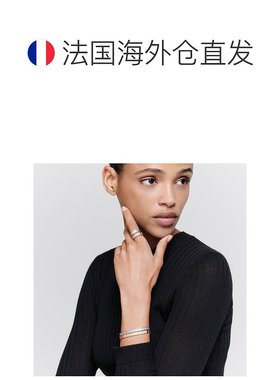 自营1h可退 欧洲直邮Dior 迪奥 女士白色白金戒指新款配饰