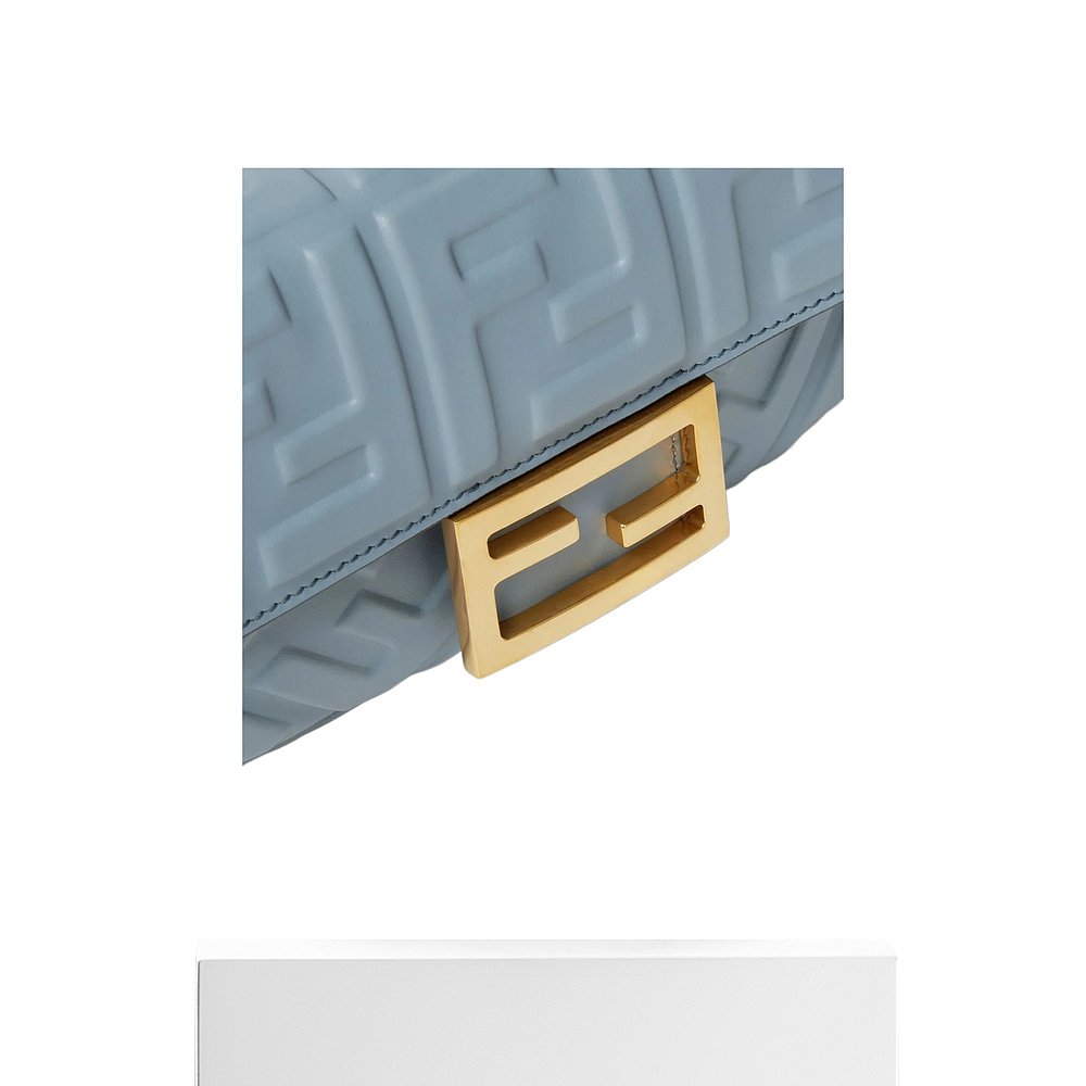 1h可退 FENDI 女士斜挎包 8BS017AT57F1UJL SS2026 灰色 Baguette - 图3