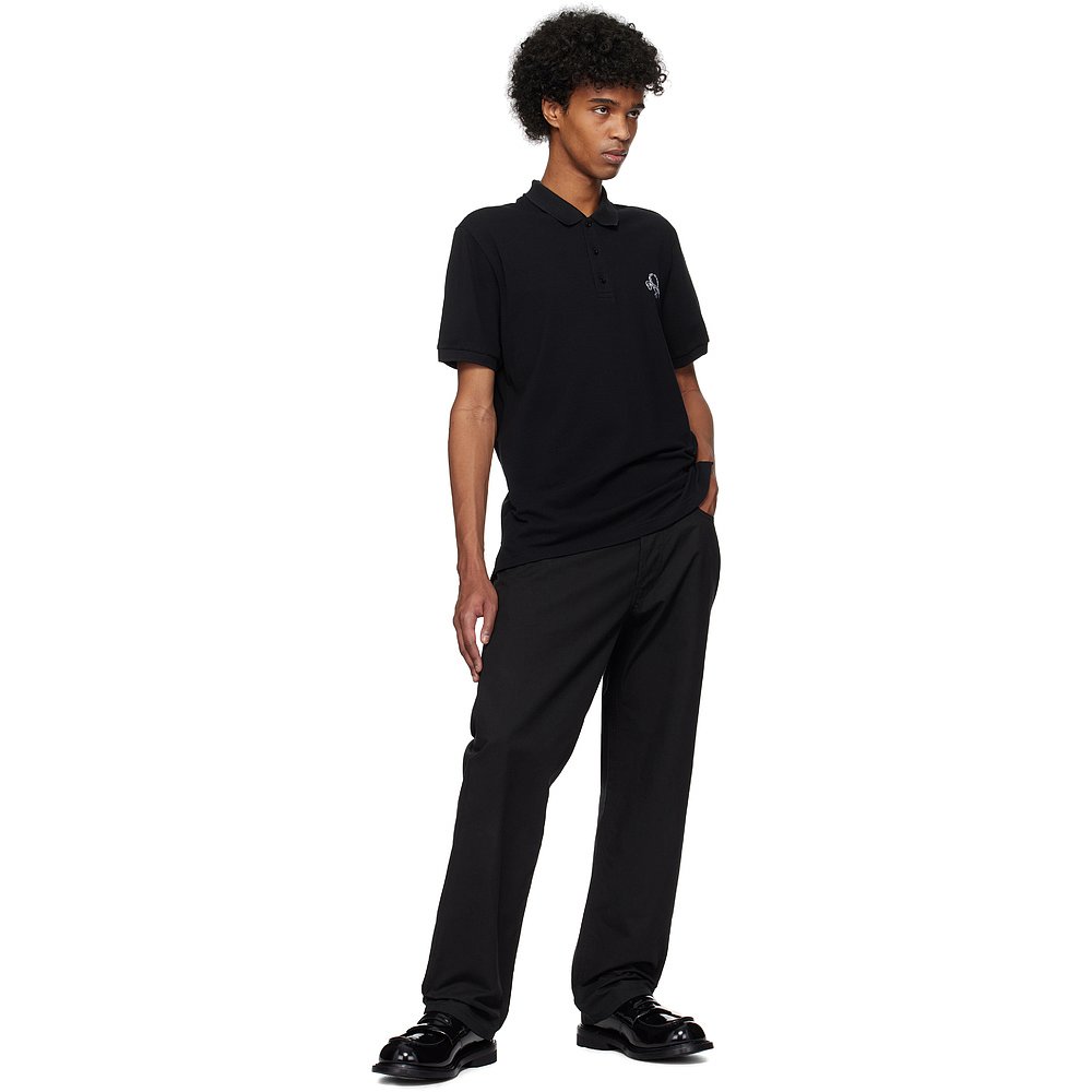 香港直邮Moschino 莫斯奇诺 男士 黑色 Laurel Crown Logo Polo - 图2