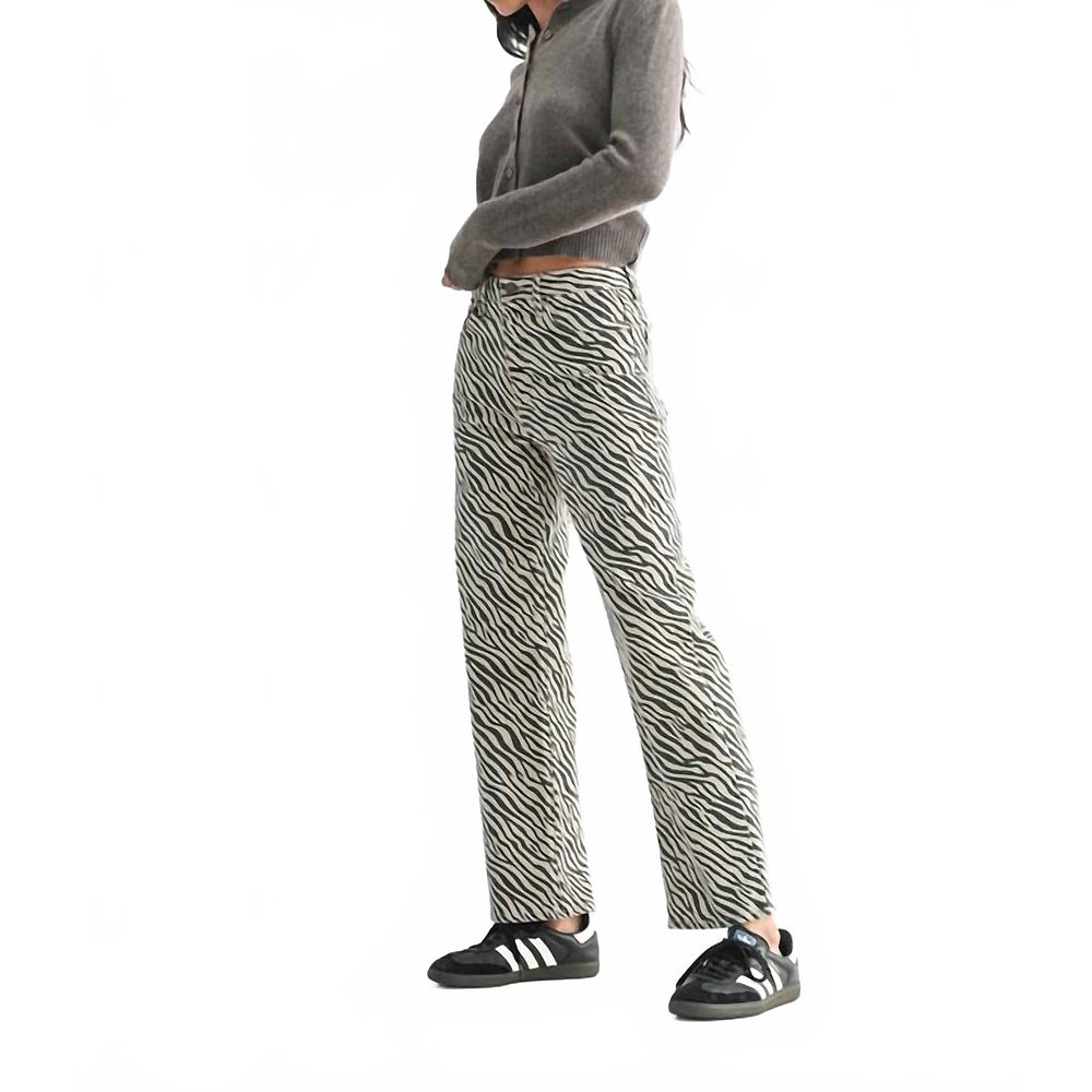 自营j brandVintage Straight Jean In Zebra - zebra 美国奥莱直 - 图2