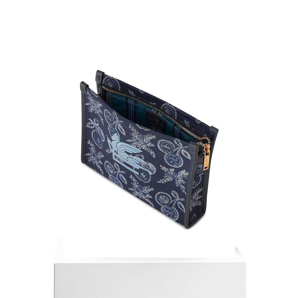 香港直邮潮奢 Etro 女士Etro Wallets Blue 钱包 - 图3