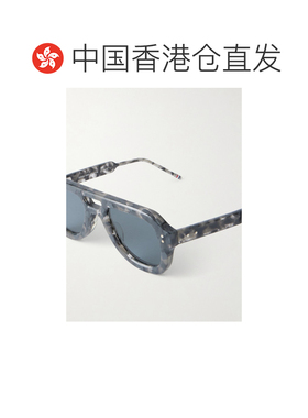 香港直邮Thom Browne 汤姆 布朗 男士 飞行员龟甲色醋纤太阳眼镜