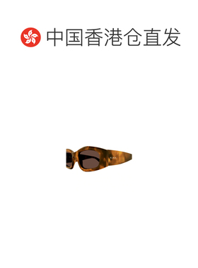 香港直邮ALAIA 女士眼镜 AA0079S002 SS2025 棕色 矩形太阳镜