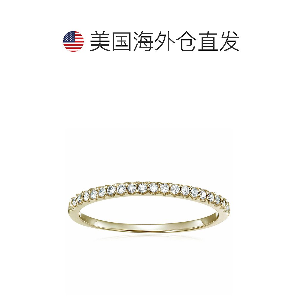 vir jewels1/6 cttw 微密钉钻石婚戒 10K 金爪镶 - 黄色 【美国奥 - 图1