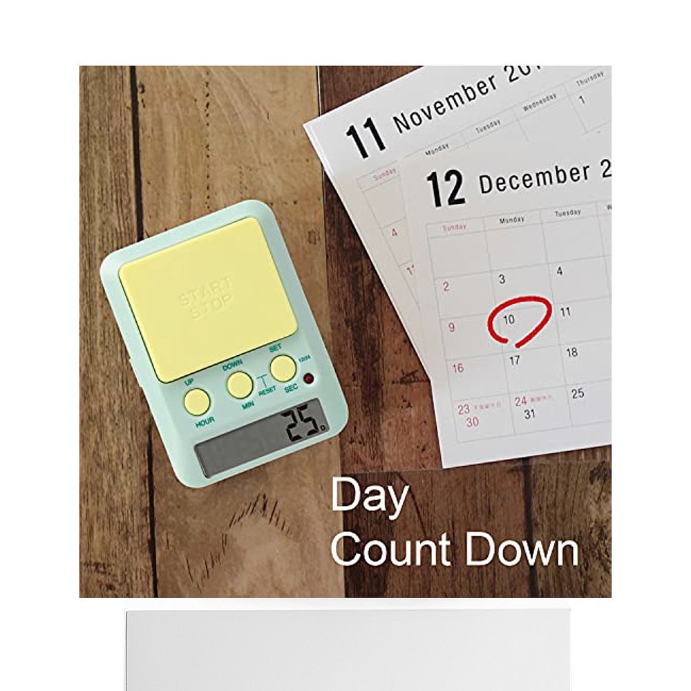 【日本直邮】Dretec多利科 学习计时器 Time up 2 静音 绿色 T-58 - 图3