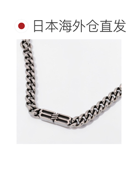 日本直邮Balenciaga BB ICON THIN 链式项链 复古银色 无镍 87195