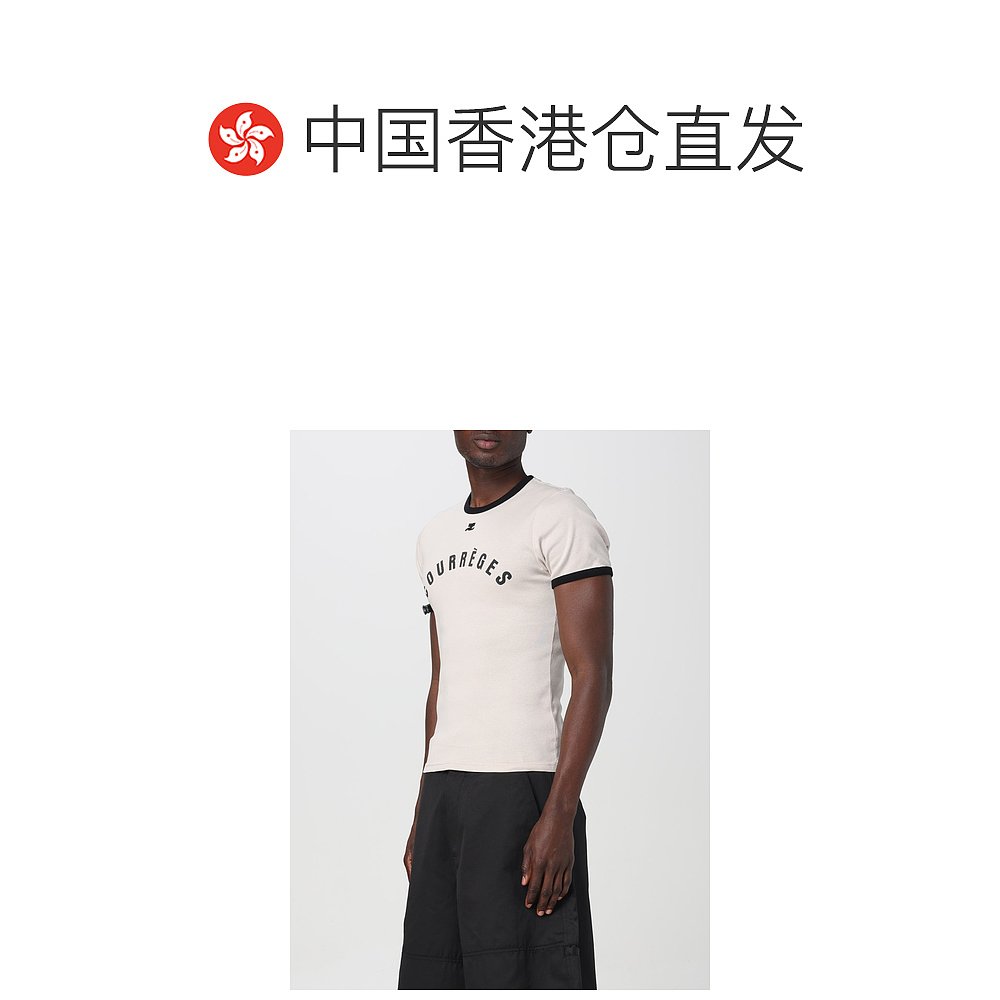 香港直邮潮奢 Courreges男士 men CourrÈges T恤 124JTS115JS009-图1