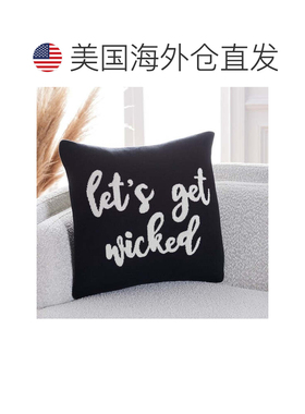 自营safaviehWicked 枕头 - 黑色/自然色 美国奥莱直发