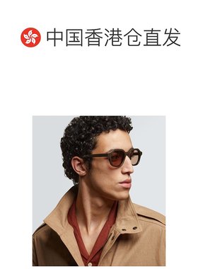 1h可退 香港直邮Zegna 杰尼亚 男士 圆形太阳眼镜 brown棕色 舒适