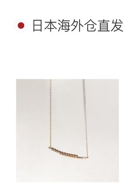 1h可退 日本直邮cui-cui 世界小钻石项链 K10YG 黄金 非对称设计