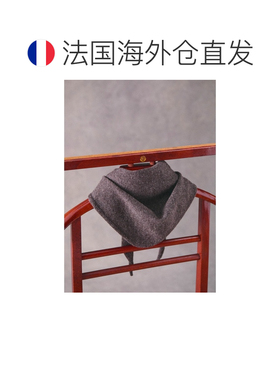 欧洲直邮自营Sezane Stratford男士麻炭灰色羊毛针织围巾