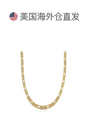 自营 Ross-Simons 14kt 黄金拜占庭和双链项链 - 18 英寸 美国奥