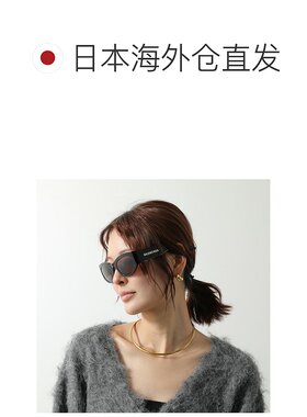 日本直邮BALENCIAGA 女士椭圆形狐狸形太阳镜 BB0330SK全框蜂窝状