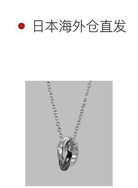 1h可退 日本直邮LION HEART925银大波纹双环项链 时尚简约设计 适