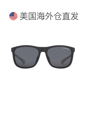 自营Armani Exchange Grey Square Men's Sunglasses AX4049SF 81