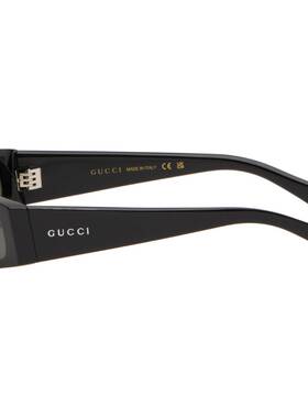 1h可退 潮奢 Gucci 古驰 女士 黑色 Fashion Show Rectangular Sq