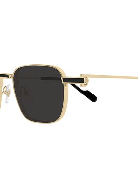 CARTIER 男士太阳镜 CT0497S006 AW2024 黑色 方框太阳镜