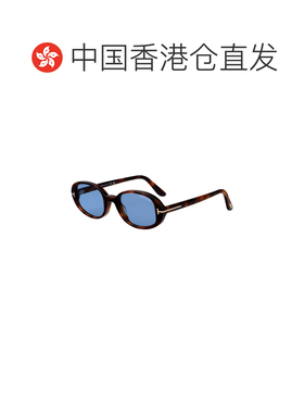 香港直邮TOM FORD 女士太阳镜 FT136453V CO 蓝色 椭圆框太阳镜