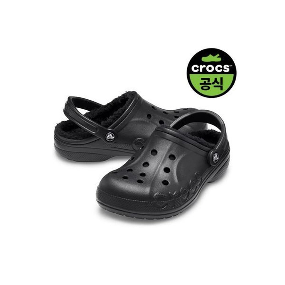 韩国直邮crocs 官方公众号 BAYA LINED CLOG BLACK 23FUCL205969 - 图2