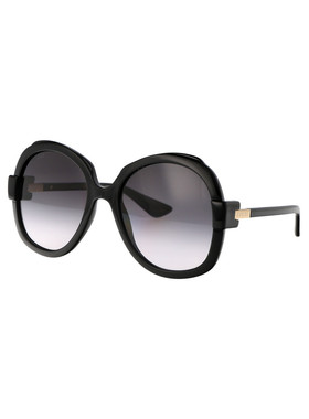 1h可退 GUCCI 女士眼镜 GG1432S001 AW2025 黑色 圆形太阳镜古驰