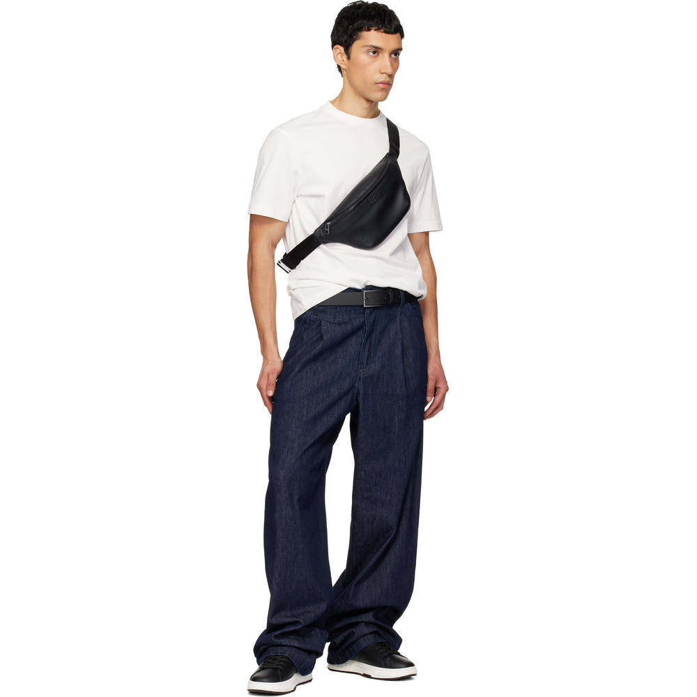 1h可退 香港直邮boss 雨果 男士 黑色徽标腰包 50547437 black黑,淘宝优惠券,粉丝福利购,淘宝优惠卷