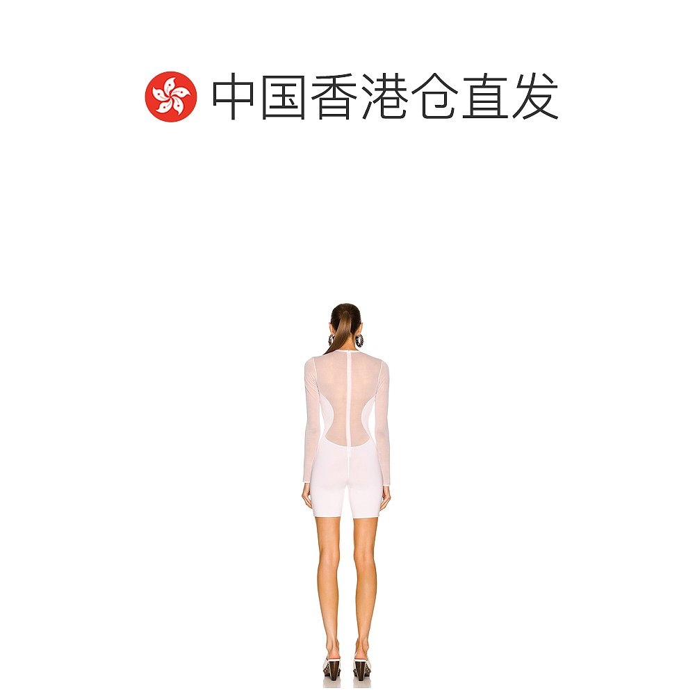 香港直邮潮奢 Alaia 女士 Second Skin 骑士短款连体衣 AA9P10441 - 图1