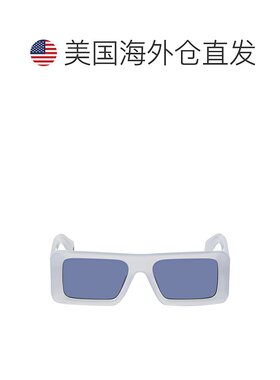 自营 off-white米白色特洛伊长方形太阳镜-灰蓝色 美国奥莱直发