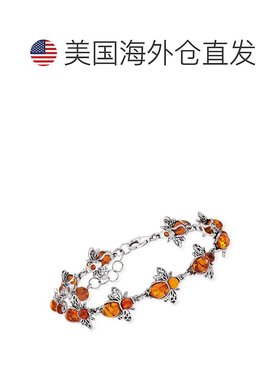 自营 Ross-Simons Amber Bumblebee Bracelet in Sterling Silver