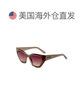 自营Karl Lagerfeld Women's 54 mm Brown Sunglasses - sand 美