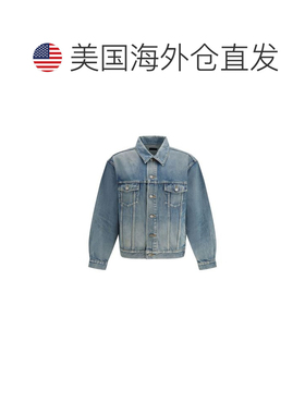 自营Saint Laurent Cotton Men's Jacket - blue 美国奥莱直发